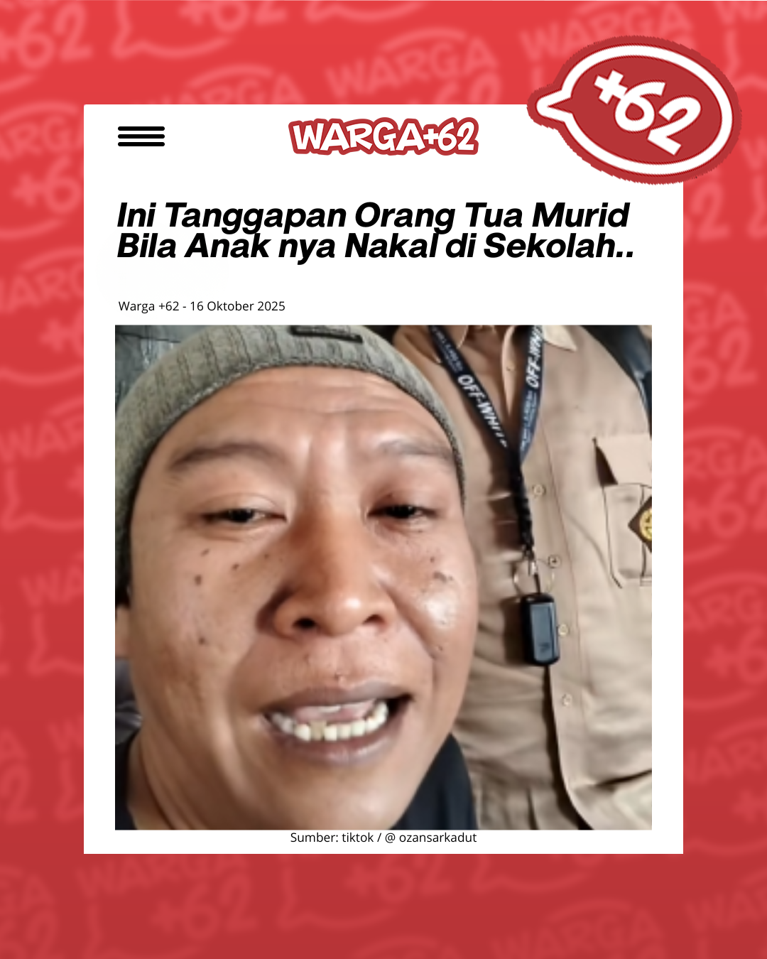 Tanggapan Orang Tua Murid Didikan VOC Tentang Siswa Yang Merokok Di Area Sekolah